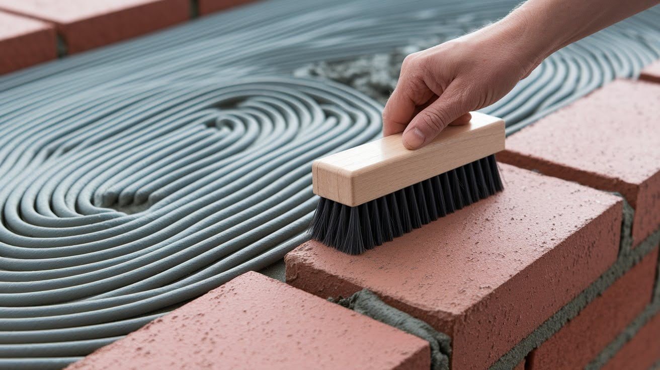 Clean Excess Mortar and Final Brushing