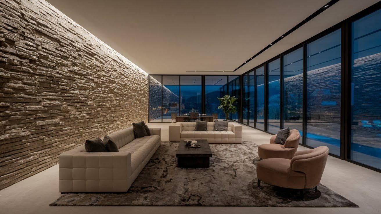 Full Living Room Feature Wall