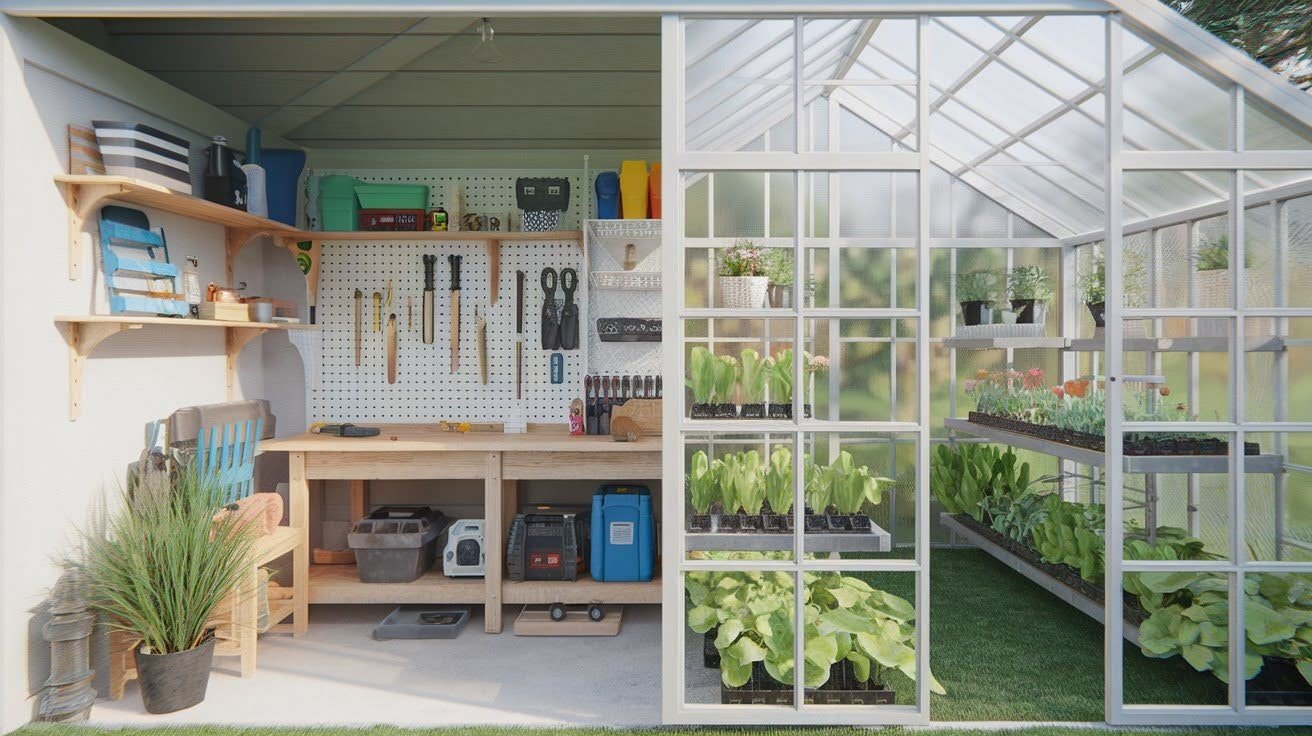 Garden Shed Greenhouse Combo