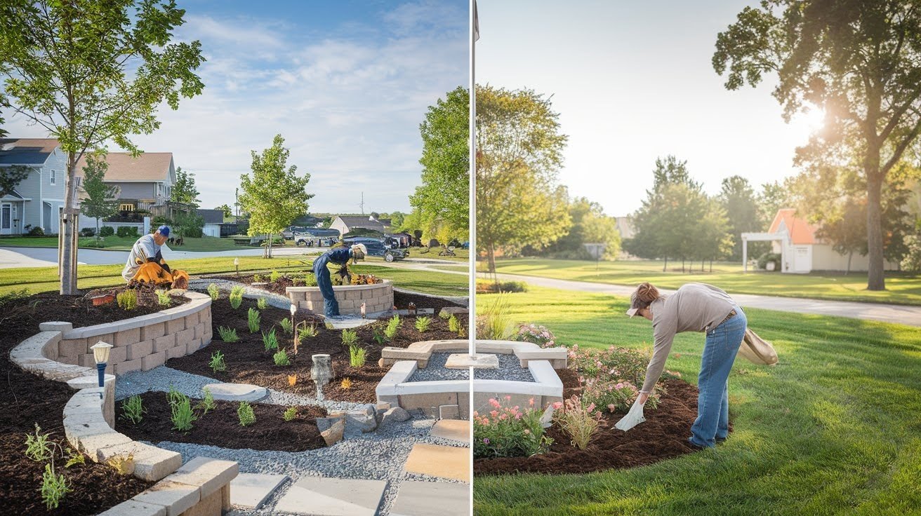 Professional Help vs. DIY Flagpole Landscaping