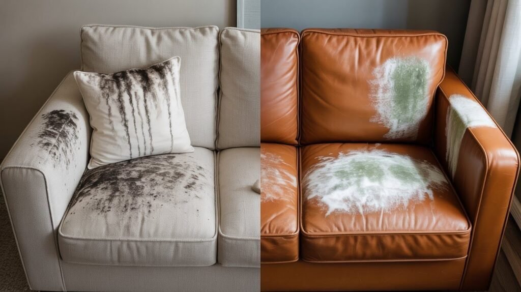 What Mold Looks Like on Different Couch Materials