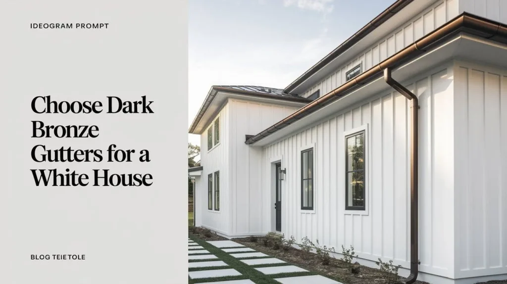 Why-Choose-Dark-Bronze-Gutters-for-a-White-House