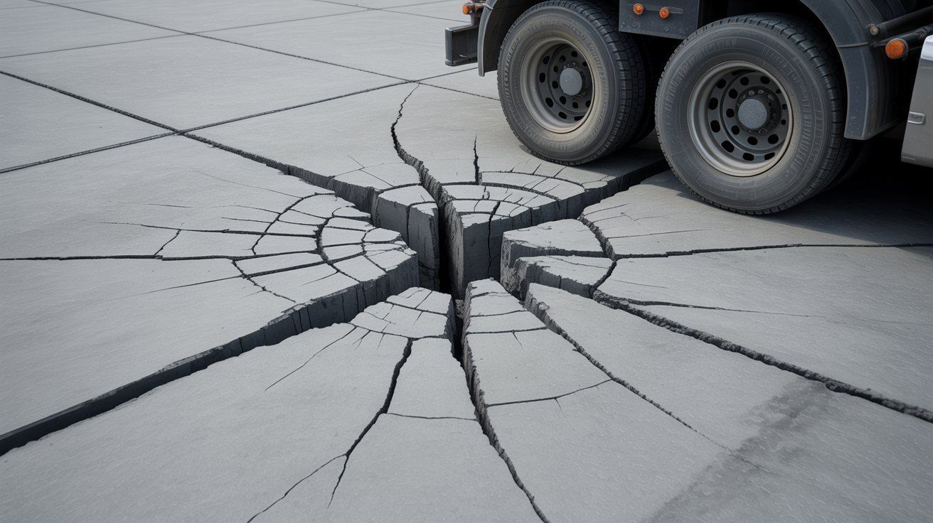 Overloading Cracks In Concrete Slabs