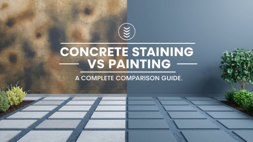 Concrete Staining vs Painting: A Complete Comparison Guide Concrete Staining vs Painting